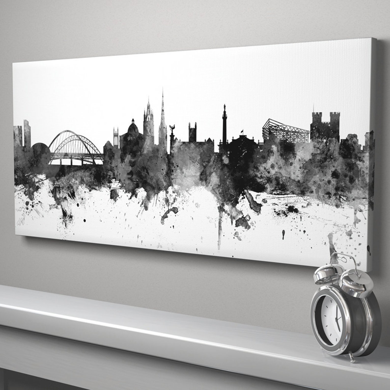 Newcastle Skyline Canvas Newcastle Cityscape Box Canvas Art Etsy UK