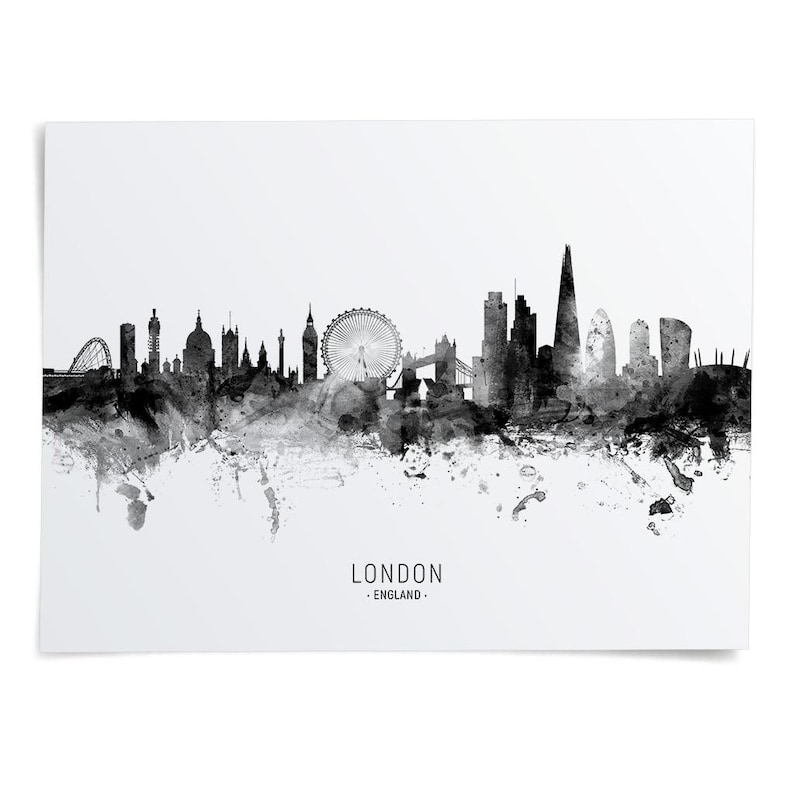 a black and white photo of london england