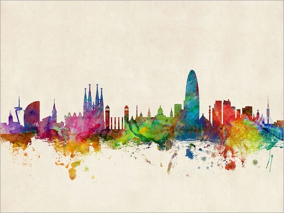 絵画-PUEBLO NUEVO(BARCELONA) Sagrada Familia Barcelona, Painting by Bogdan Shiptenko