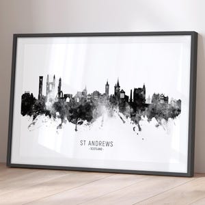 St Andrews Skyline Scotland, Cityscape Painting Art Print Poster BX (11540)