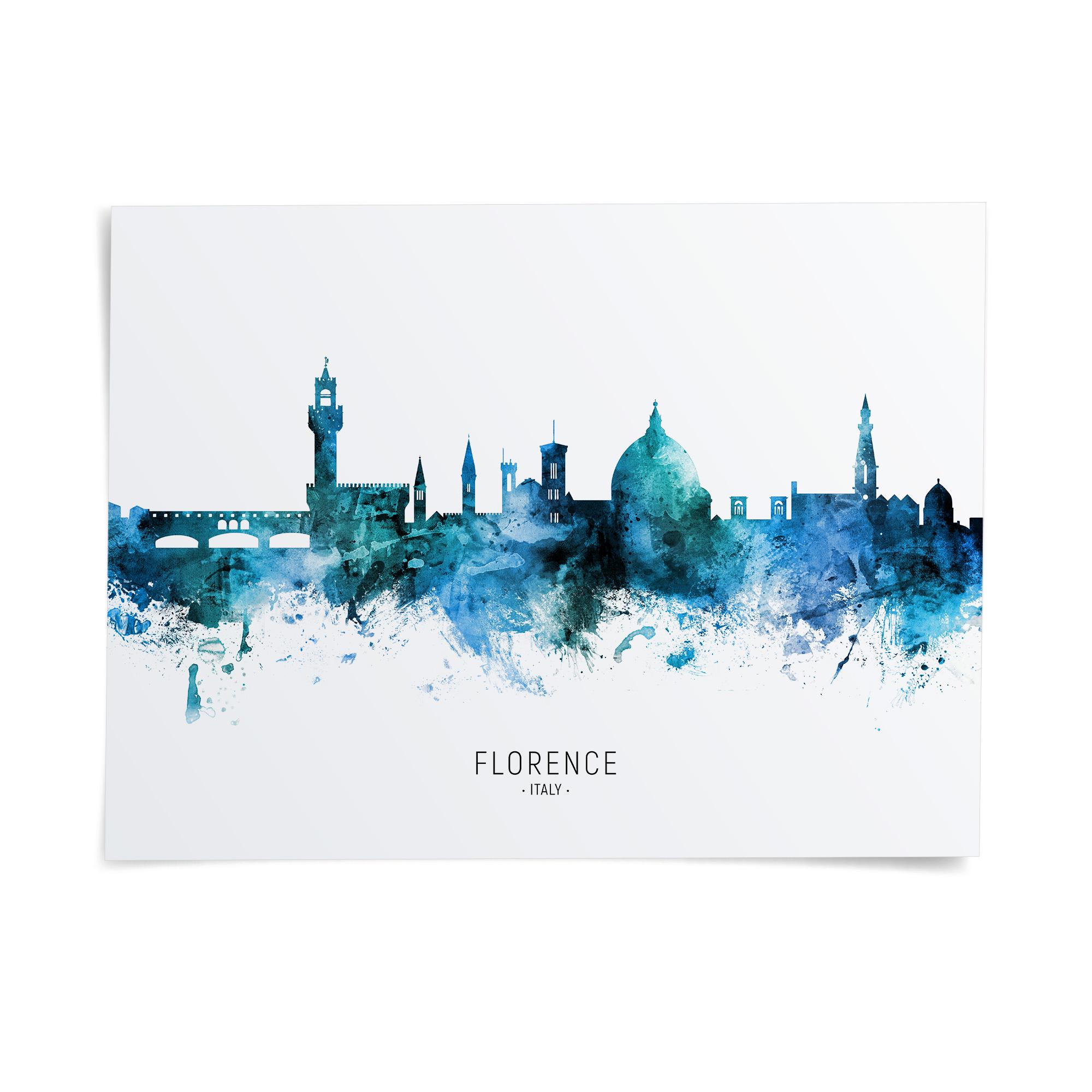 Florence Skyline Italy Poster Print Cityscape Art ZX (6589) - Etsy