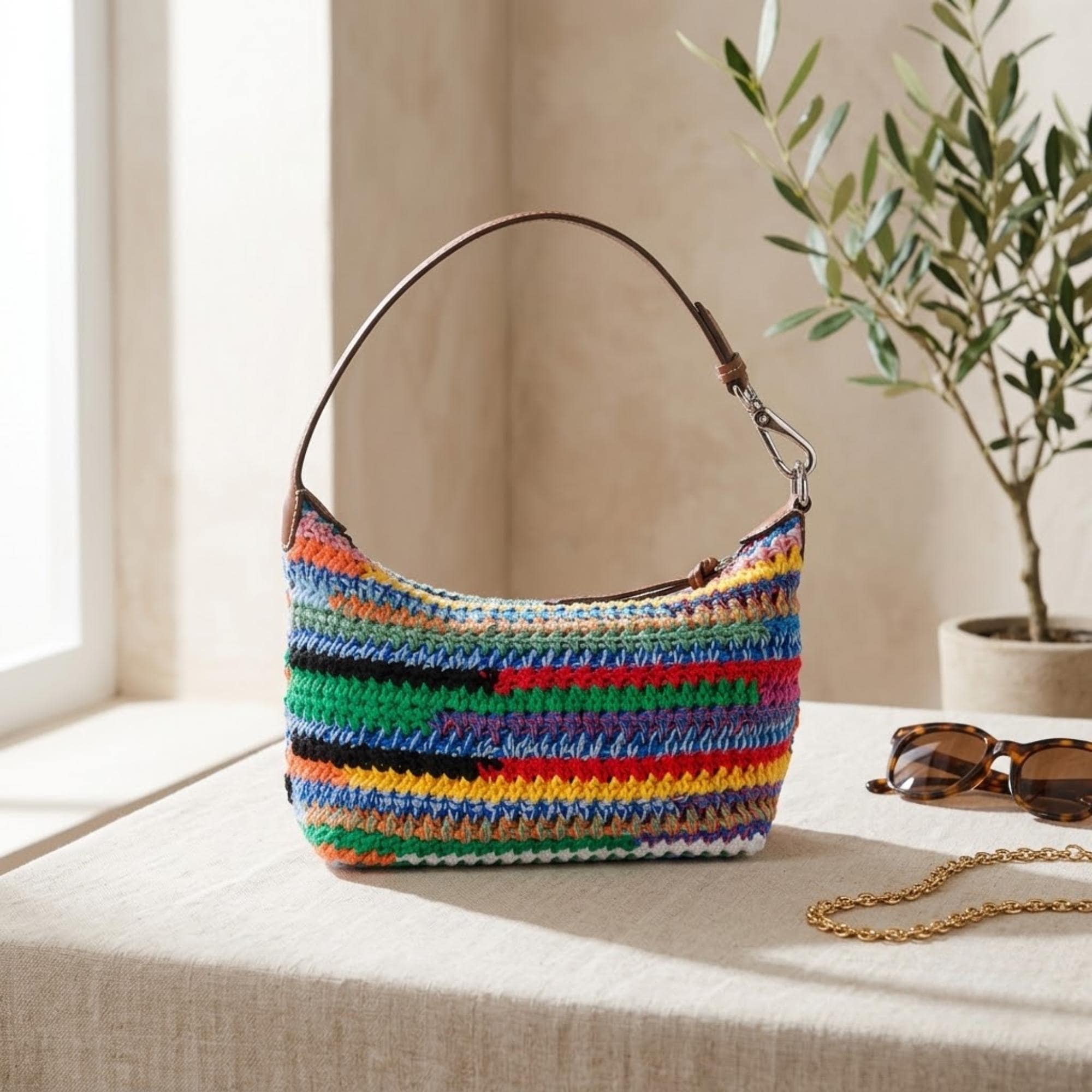 crochet shoulder bag the sak crochet handbags