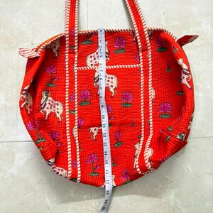 Indian Large Cotton Tote Bag/ Shopping Bag/ Shoulder Bags/ Grocery Bag/ Quilted Bag For Women/Travel Weekender Bag/ Carry Bag/Handmade Totes image 6