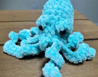 Handgemachte Chenille häkeln Oktopus Plüschtier - Kuscheltier