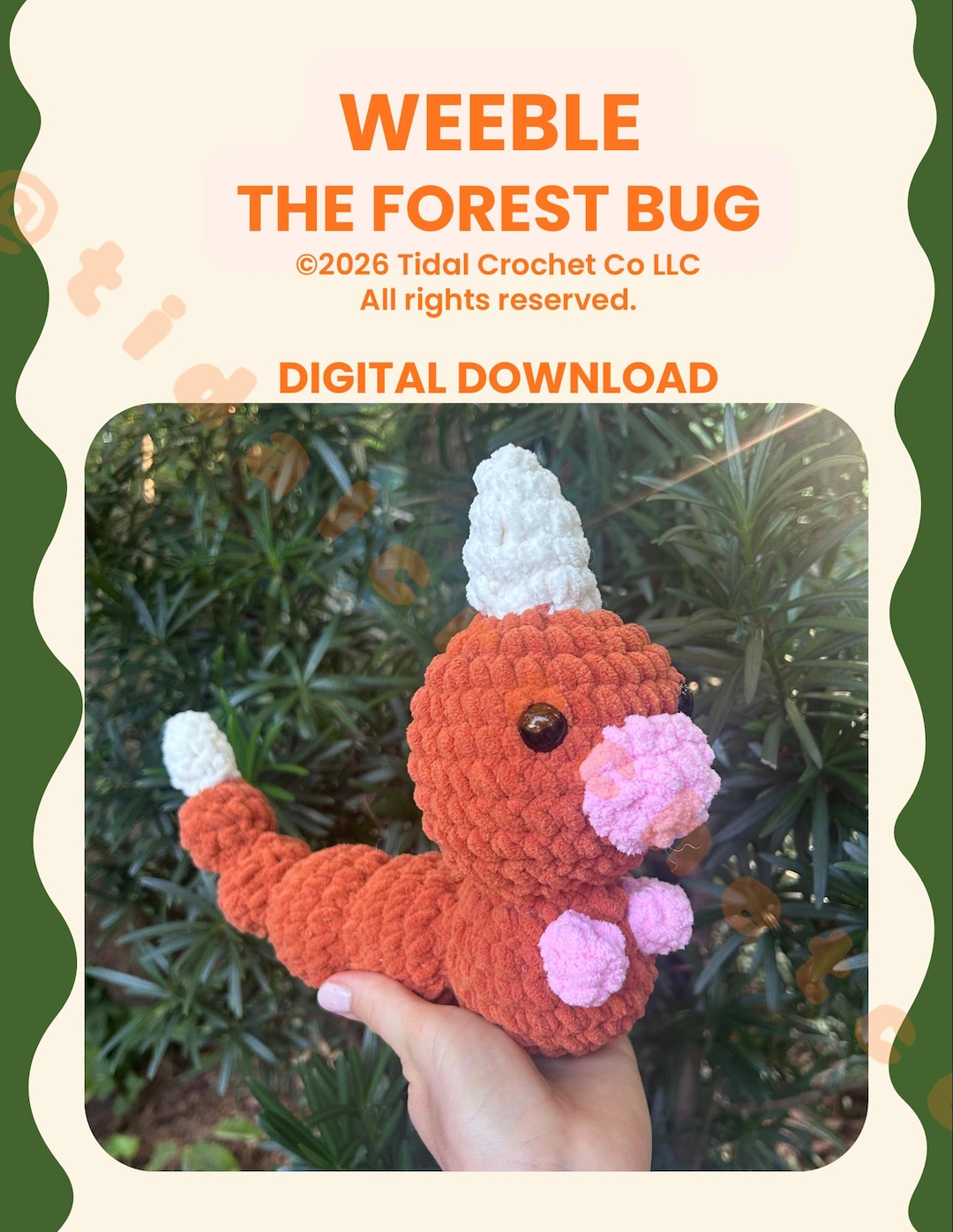 Crochet Insect Pattern Digital Download Crochet Pattern: Weeble the Forest Bug (Weedle) - Etsy.de