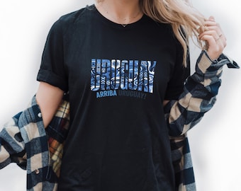 Uruguay Fußballfan-T-Shirt, Retro Fußball-Stolz-Grafik-T-Stück