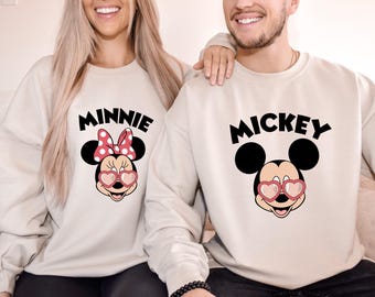 Camiseta de Minnie y Mickey de Disney, Camiseta para viaje familiar a Disney, Camiseta Disney 2026, Camiseta de San Valentín, Sudadera Disney