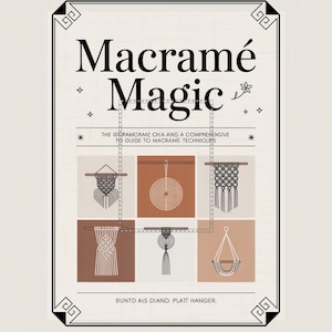Macramé Magic Book , Complete Guide to Macrame Knots & Projects ,DIY Wall Hangings, Plant Hangers end Home Decor, Crafting Gift