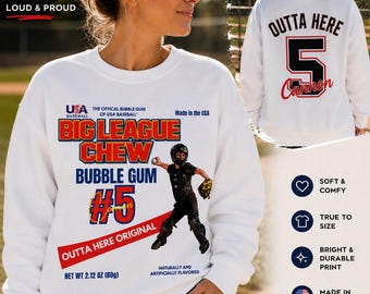 Big League Chew Inspired Baseball Mom Sweatshirt | Personalized Game Day Apparel