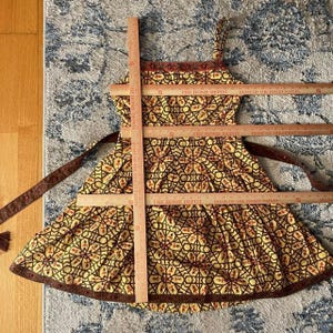 Vintage Y2K Yoana Baraschi Anthropologie Geometric Print Dress Cottagecore Sz 10 image 8