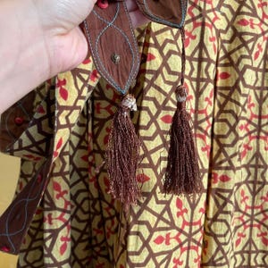 Vintage Y2K Yoana Baraschi Anthropologie Geometric Print Dress Cottagecore Sz 10 image 5