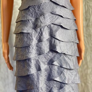 Vintage Y2K Adrianna Papell Metallic Purple/Gray Layered Formal Dress Fairy Sz 4 image 4