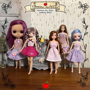 Sangallo Cotton Doll Clothes for Blythe, Licca, Jenny, Azone