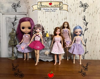 Sangallo Cotton Doll Clothes for Blythe, Licca, Jenny, Azone