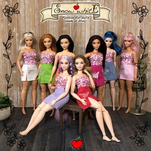 Sparkling Fashion Doll Outfit: Butterfly Dress for Curvy 11.5&quot; Dolls