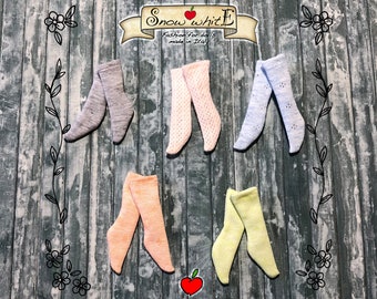 Cotton Socks for 1/6 Scale Dolls: Blythe, Azone, Pullip, Momoko