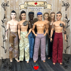Doll Trousers: 1/6 Scale Pants for 12-inch Male Dolls