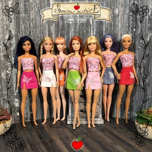 Outfit for 1/6 american fashion doll size 1/6, 29 cm, 11.5 inch, and similar doll size. Basic size fashion doll dress. Butterfly.