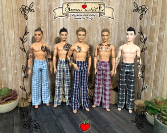 Trousers, pants for for 1/6, 30.5 cm, 12 inch male doll and similar dolls. Square Series part.1