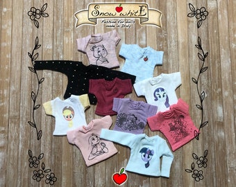 T-shirt for Blythe, Azone, Licca Chan, Momoko.