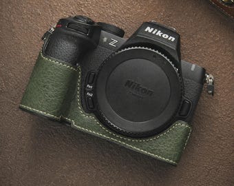Leren cameratas voor Nikon Z50II: Cadeau voor fotografen, vintage tas, Vlog Everyday