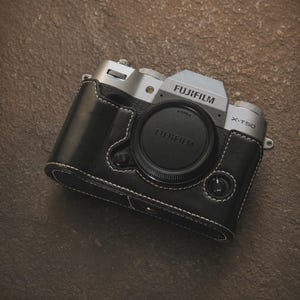 Fujifilm X-T50 läderkameraväska: Gåva till fotograf, Premium Vintage-väska, Familjekrönikor
