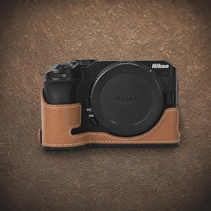 Nikon Z30 / Z50 Läderkameraväska: Present till fotograf, Premium Vintage-väska, Reslustföljeslagare