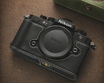 Nikon ZF leren cameratas: cadeau voor fotografen, vintage tas, klaar voor gebruik.