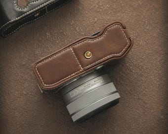 Leren cameratas voor Fujifilm X70: Cadeau voor fotografen, hoogwaardige vintage tas, Cafe Diaries