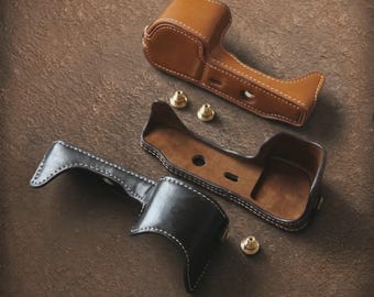 Leren cameratas voor Sony A6000 / A6300: Cadeau voor fotografen, hoogwaardige vintage tas, lichtgewicht reistas