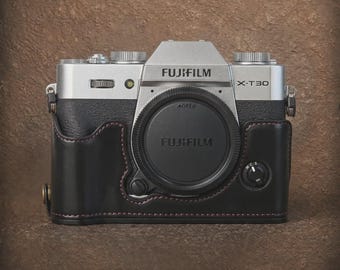 Leren cameratas voor Fujifilm XT30 III / XT30 II / XT30 / XT20 / XT10: Cadeau voor fotografen, hoogwaardige vintage tas, reisherinneringen