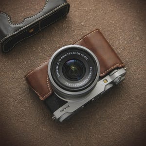 Fujifilm X-T4 Läderkameraväska: Gåva till fotograf, Vintageväska, Roamingfritt