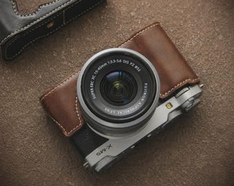 Leren cameratas voor Fujifilm X-T4: Cadeau voor fotografen, vintage tas, Roaming Free