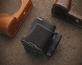Sony ZV-E10 Kameratasche aus Leder: Fotografin Geschenk, Vintage Tasche, Vlog Alltag