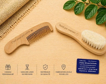 Cepillo y peine personalizados para bebé
