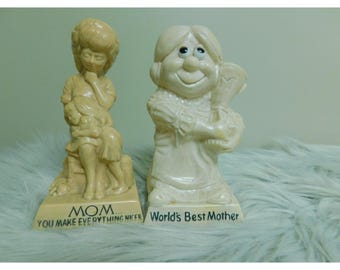 Juego de figuritas de mamá de la compañía Russ Berries, de 1970 y 1971.