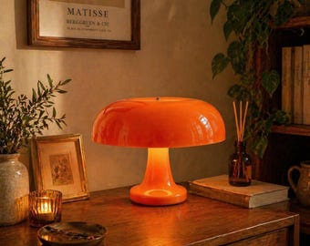 Svampbordslampa, Mid Century Modern, Bauhaus-stil, Mysig stämningsbelysning