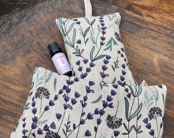 Lavender Sleep Set - Linen Eye Pillow, Sleep Pillow and Lavender Oil