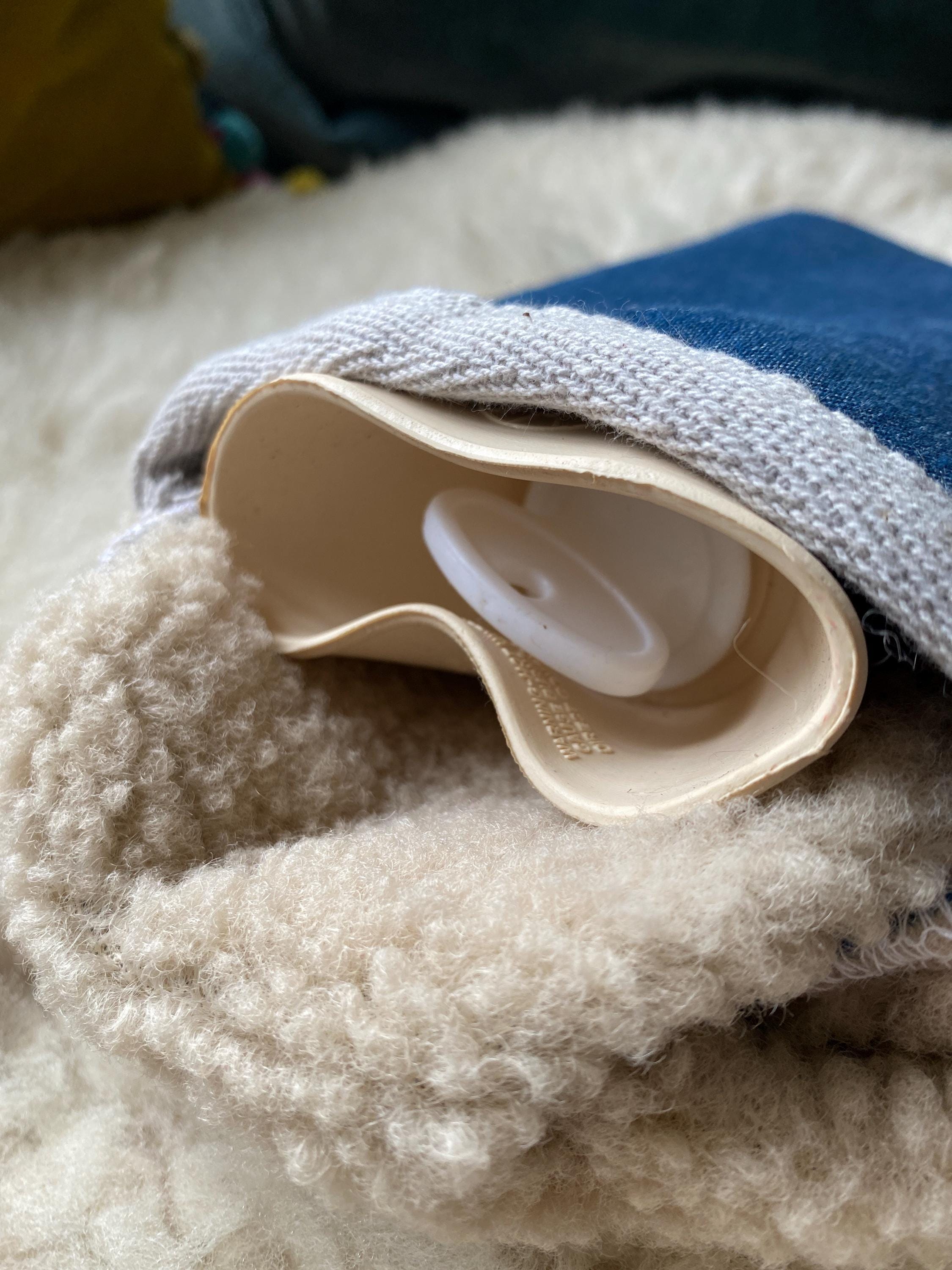 Mini Hot Water Bottle - the Cuddle Bottle - Sherpa Fleece or Denim ...