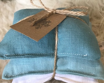 Lavender Drawer Sachets - Pure Linen - coastal tones