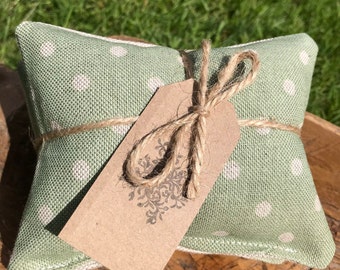 Lavender Drawer Sachets - Olive & Daisy fabric- Fern Blotch Dotty Linen