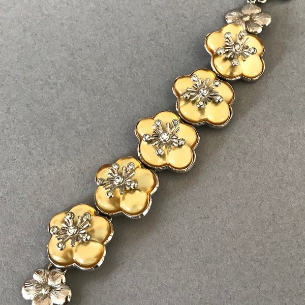 Vintage Kenzo Paris Lucite Flower Bracelet