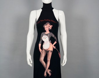 Vintage MOSCHINO CHEAP and CHIC Maid in Italy "Are You Feeling Dirty" Dress