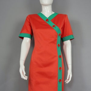 Vintage 1970s YVES SAINT LAURENT Ysl Color Block Dress