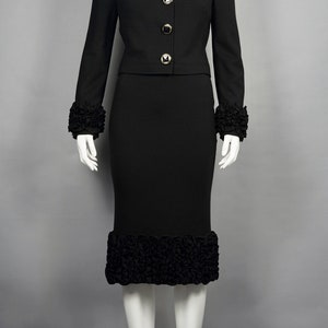 Vintage DOLCE & GABBANA Ruffles Jacket Skirt Suit Ensemble