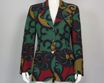 Vintage MOSCHINO CHEAP and CHIC Graphic Print Jacket