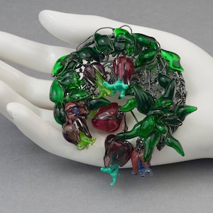 Vintage Massive HISTOIRE DE VERRE Flower Gripoix Brooch