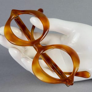 Monture de lunettes de soleil surdimensionnée jaune emblématique PIERRE CARDIN « LIPS » vintage des années 1960