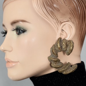 Vintage CHRISTIAN LACROIX by Christiane BILLET Sculptured Croissant Earrings