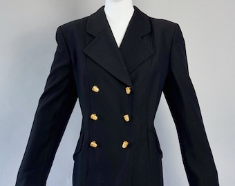 Vintage MOSCHINO Thimble Novelty Button Black Jacket